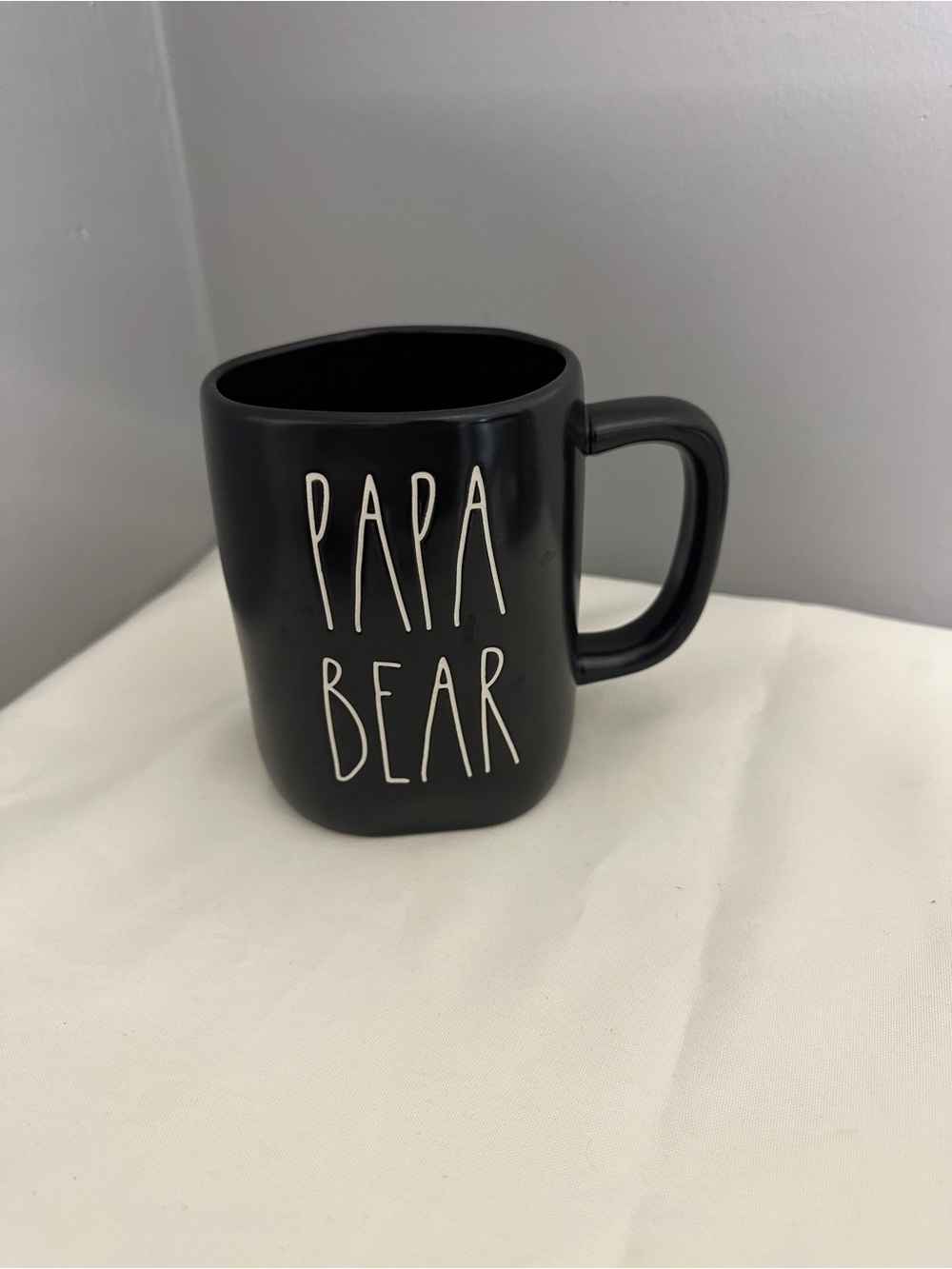 Rae Dunn Papa Bear Black Ceramic Mug